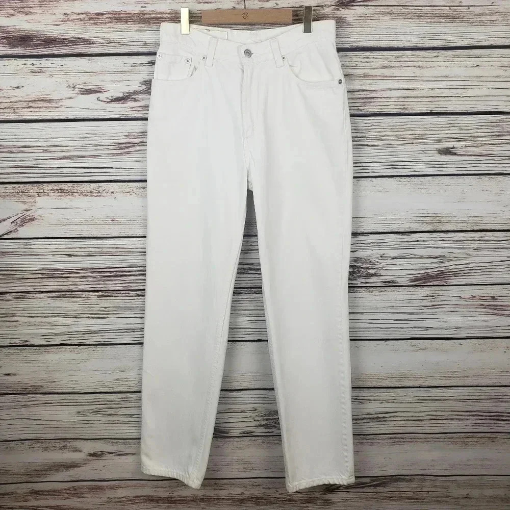 Levis 9 Jr/28" Vtg 512 White High Rise Mom Jeans